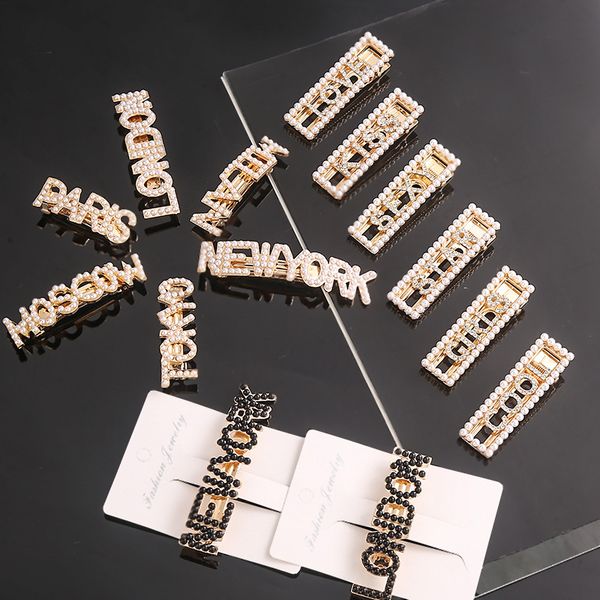 

fashion pearl hair clip for women elegant korean design snap barrette stick hairpin hair styling accessories hair pins, Golden;silver