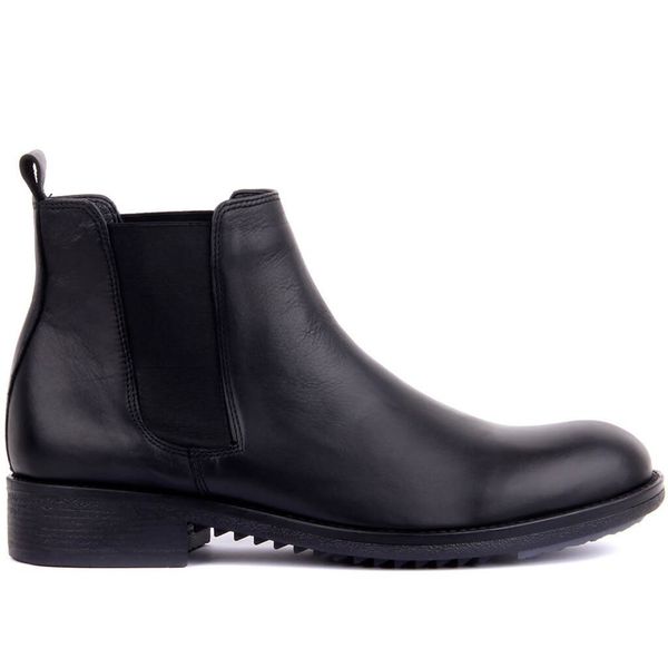 

подлинная черная кожа с мужскими ботинками молния 19о5, Black