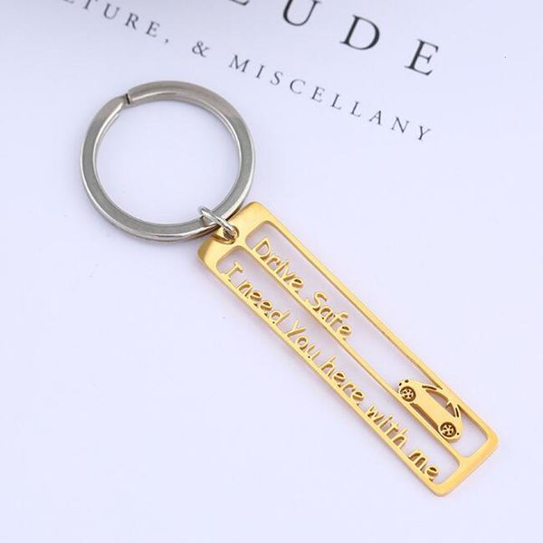 

hollow car fashion stainless steel engraved design charm pendant personalized key chain gift, Silver