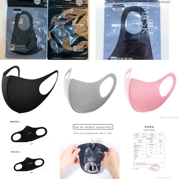 

protective masks designer washable face black fashion kids children reusable cycling e60v
