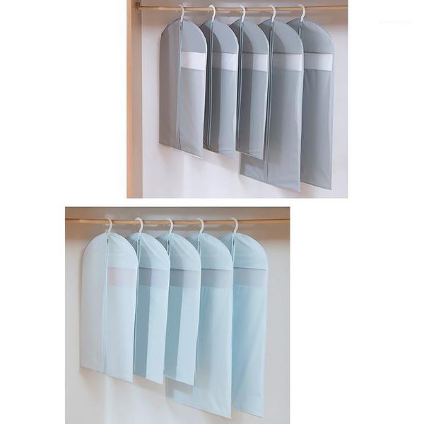 

translucent thicken peva suit clothes dirt cover peva impermeable coat dress jacket clothes wardrobe closet organizer1