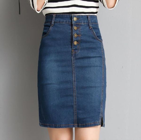 

fashion women denim skirt ol pencil denim skirts womens blue bodycon skirts elagant skirt, Black