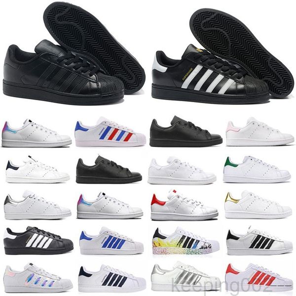 

2019 originals superstar white hologram iridescent junior superstars 80s pride sneakers super star women men sport casual shoes eur bnb3, Black