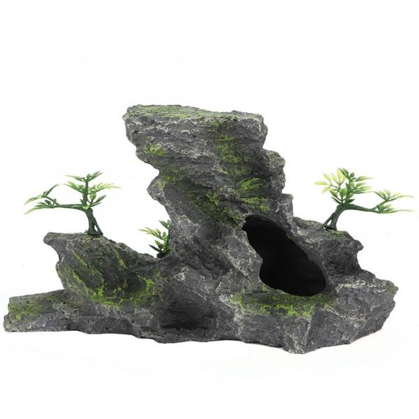 

mini ornament simulation resin rockery- shape fish tank aquarium ornaments decor aquarium plants seeds