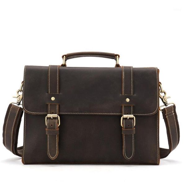 

business leather handbag first layer cowhide briefcases bags for men1