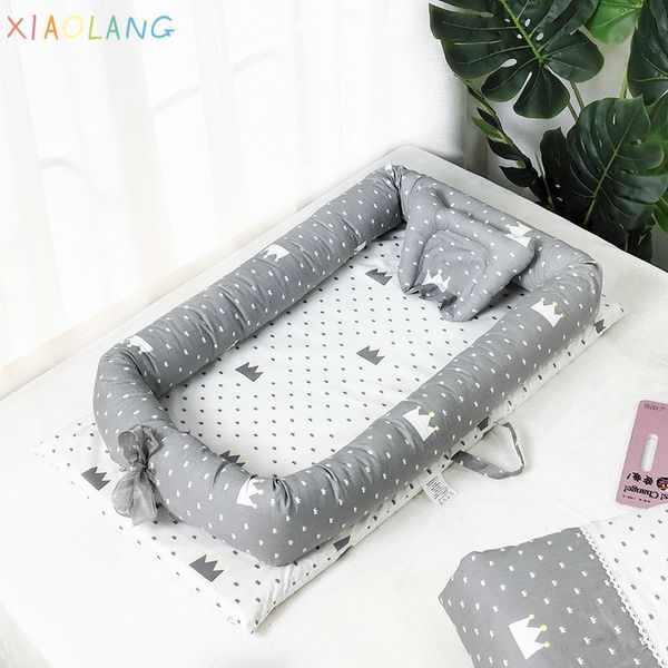 

cribs cotton portable baby removable newborn sleep sack travel cradle crib multi-function infant folding bed