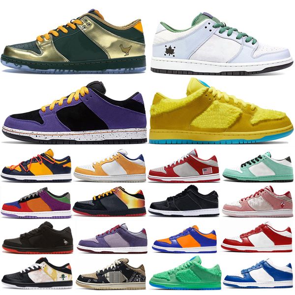 

2021 chunky dunky orange bear skateboard basketball shoes platform acg terra pigeon heineken dunk men women trainers sneakers 36-45, White;red