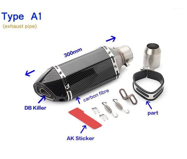 

motorcycle exhaust system 51mm universal pipe muffler racing escape ak moto for r15 tmax 500 fz6 cb400 er6n cb6501