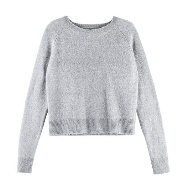 

woolen 2021 new mohair women's pullovers new korean-style wool thin nightgown vintage m1i4 nao9, White;black