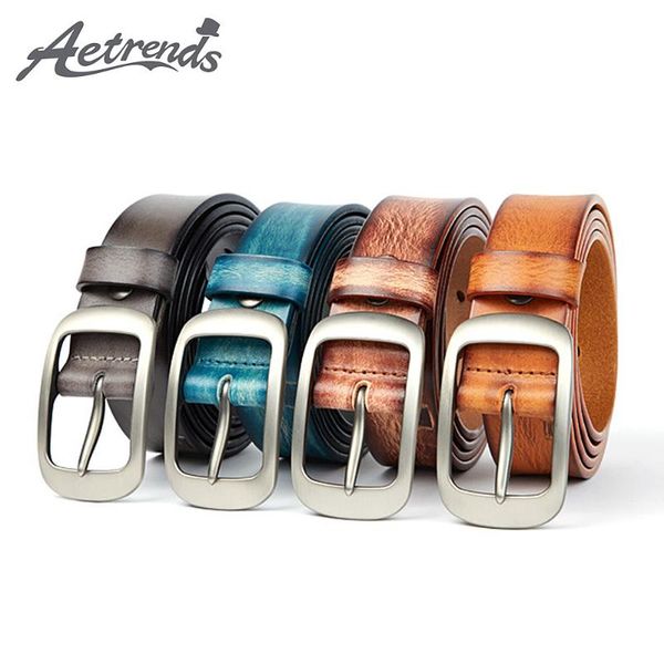 

[aetrends] vintage reversible leather belts for women wide western waistband women's belt d-0173, Black;brown