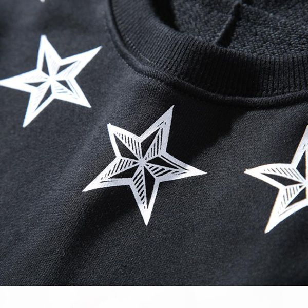 

fashion mens hoodie men women clothes mens sweatshirt mens round neck long sleeve pullover, Black