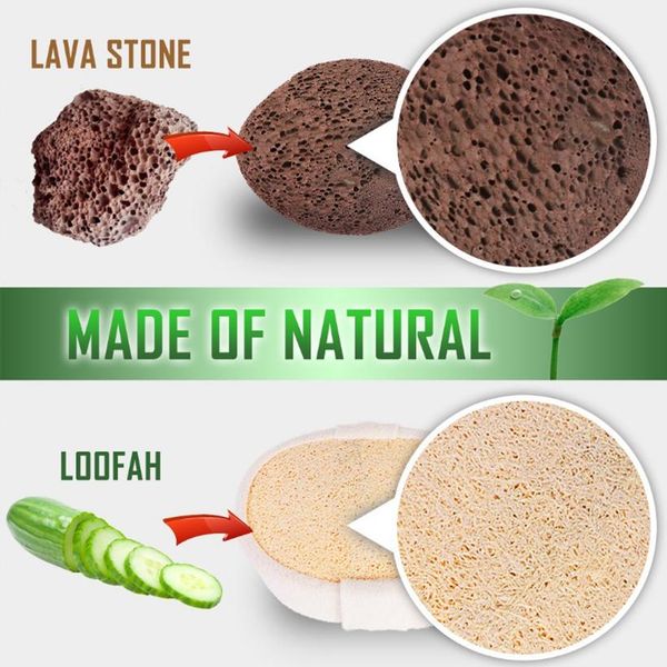 

loofah губка и пемза камень набор натуральный ванна для ванн для отшелушивания душевой ванна для душевой кабины loofah pad лава каменная ван