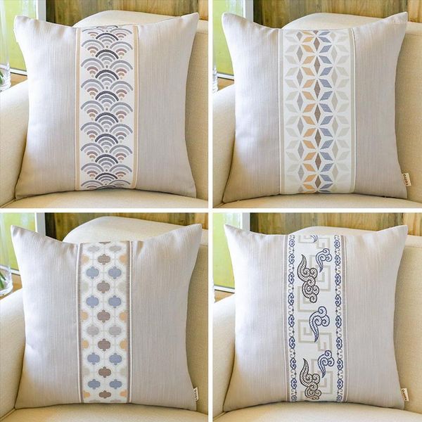 

new chinese style pillow cushion cover bedroom pillow cushion cover office waist pillowcase without core customizable1