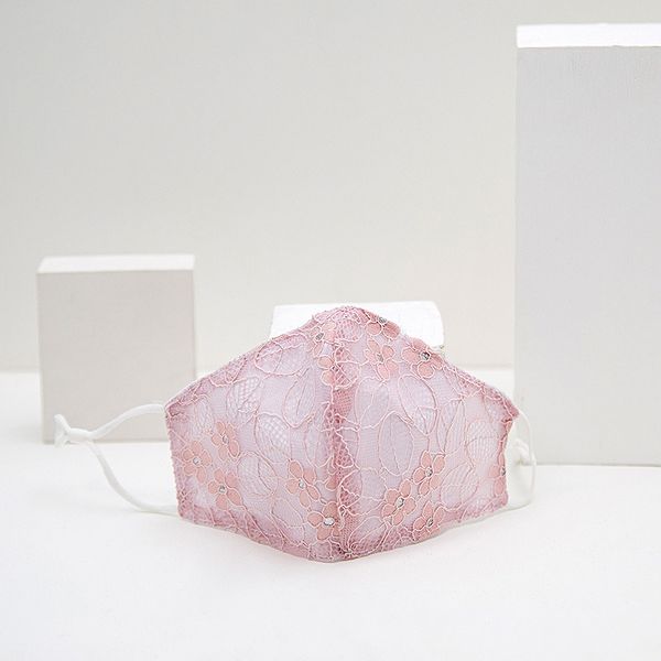 

face new creativity fashion factory for 2020 women lace pattern cotton dustproof washable anti-fog bbreathable three-dimensional mask