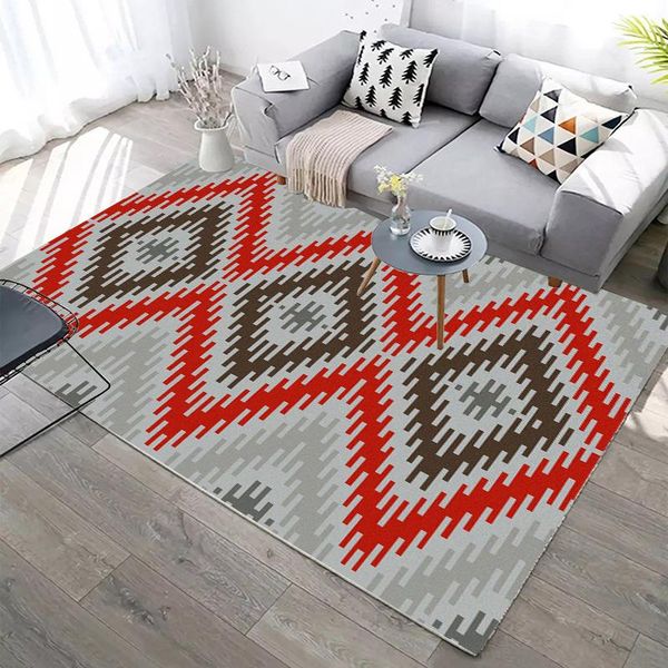 

fashion bohemian style rugs non-slip kitchen mat soft fluffy flannel mandala pattern carpets for living room bedroom decorative