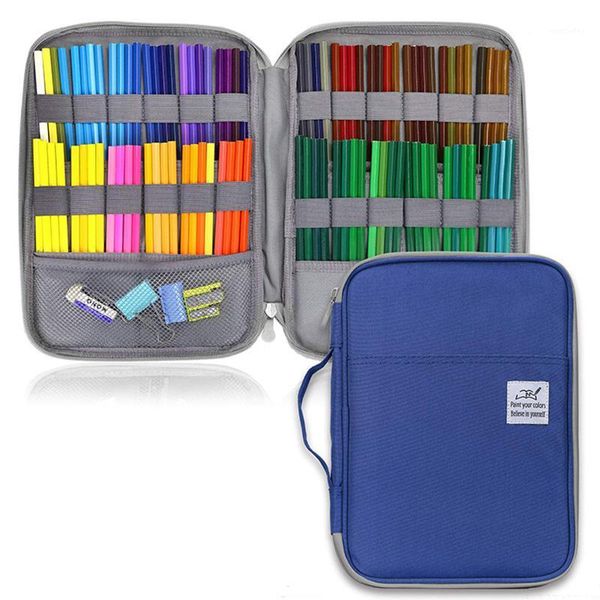 

pencil cases big 96/192 holes case for school office cartridge large girls boys gel pen bag multifunctional storage penal stationery1