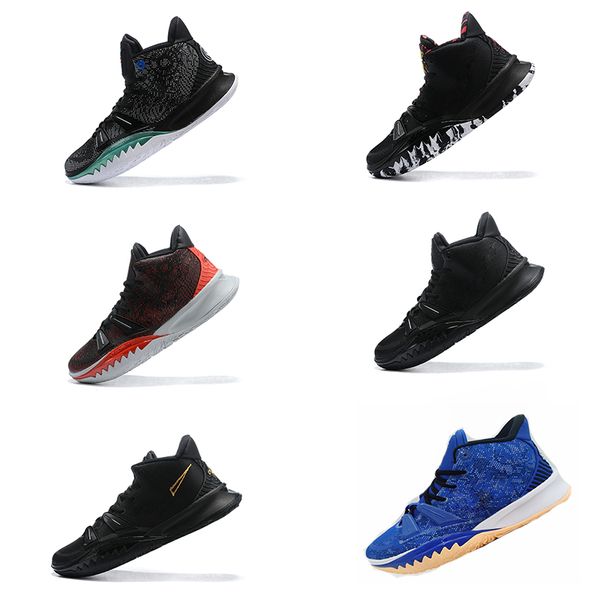 

basketball shoes kyries 7 hendrix men active fuchsia black university red glacier ice tint men irvings signature bleached a