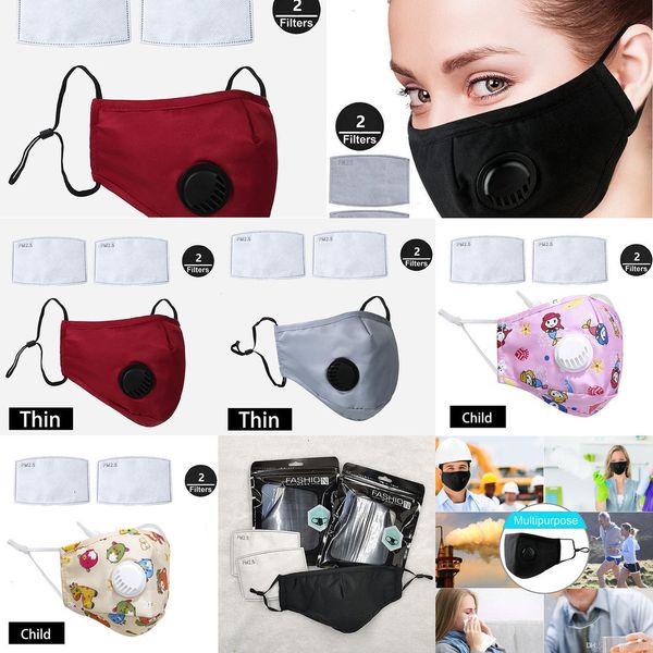 

with pm2.5 anti-dust mask masks washable reusable face 2 filter valve protective cotton childre xz51 63qha