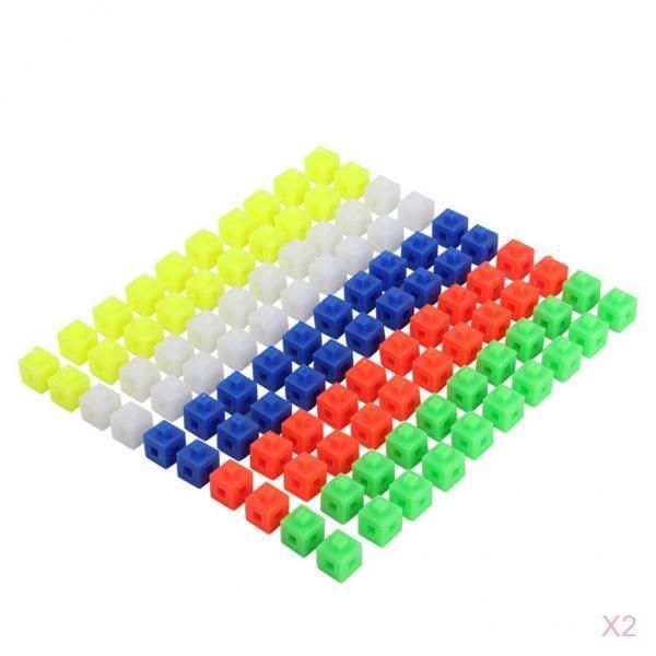 

200pcs 1cm mathlink maths mathematics cubes activity game set for kids