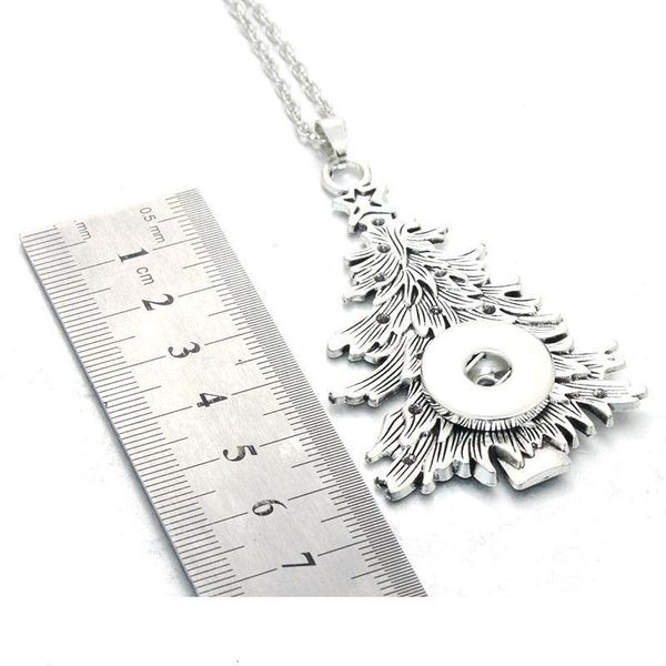 

fit snap christmas 18mm snaps tree button 60cm necklace charms fashion pendant diy