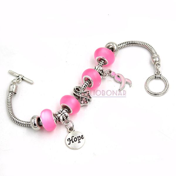

closer fashionykxztoggle t-bar bracelet new wholesale cancer arrival hope pink ribbon charms bangle&bracelet for breast