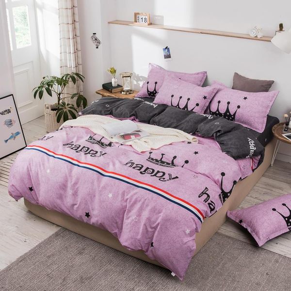 

3pcs bedding set for room modern pastoral style duvet cover sets with shams/pillowcases soft bed linens size full//king