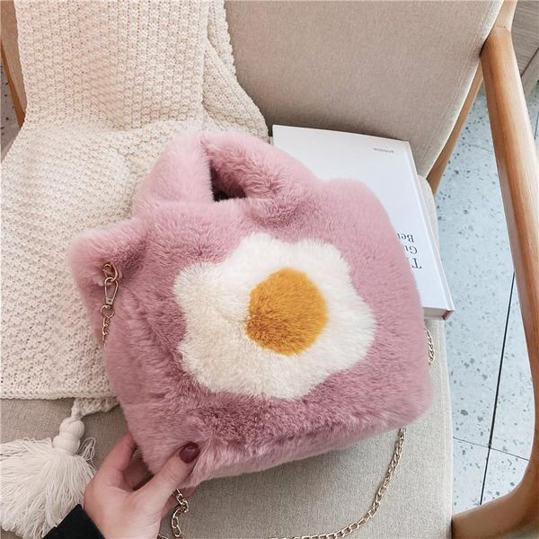 

luxury handbags fashion fashion women leather messenger shoulder for daily designer female large plush crossbody bag lock black