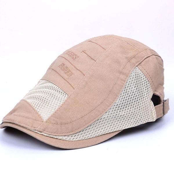 

berets fashion cotton mesh ivy caps spring autumn advance cap letters embroidery women gastby korea style men beret hats 053, Blue;gray