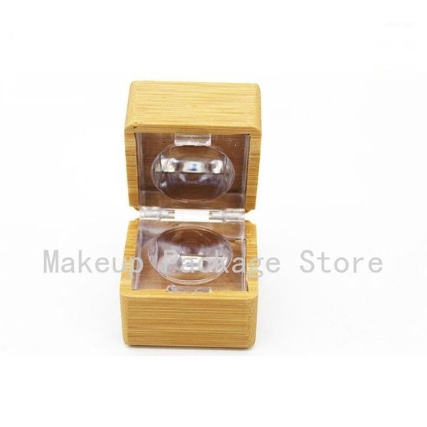 

storage bottles & jars 5g 20/30/50pcs natural bamboo eyeshadow box eye cream cosmetic jar transparent as square diy cosmetics packaging cont