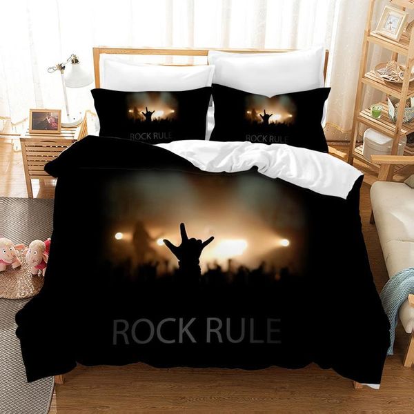 

occident rock music bedding set duvet covers pillowcases rock band rule comforter bedding sets bedclothes bed linen bed set1