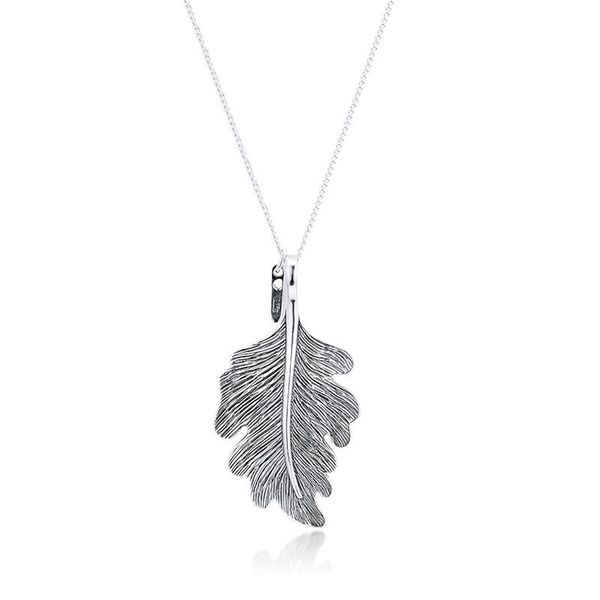 

chains necklace collares 925 sterling silver jewelry dazzling oak leaf chain women bijoux femme choker collier necklaces