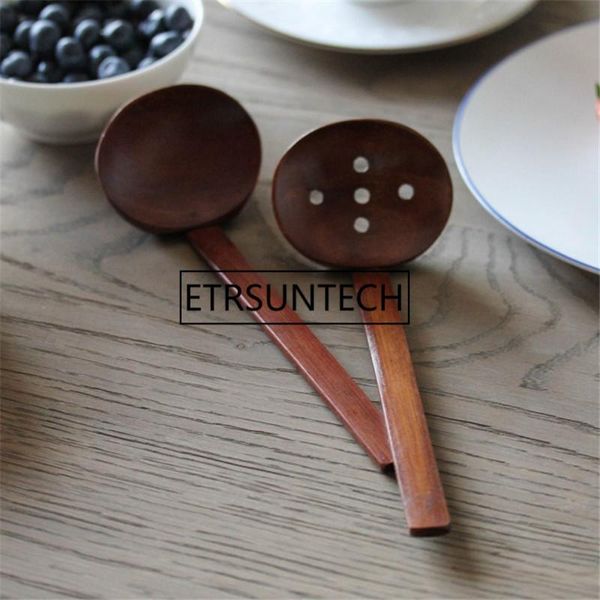 

spoons 100pcs wooden soup spoon colander long handled pot cooking tools tableware kitchen accessories