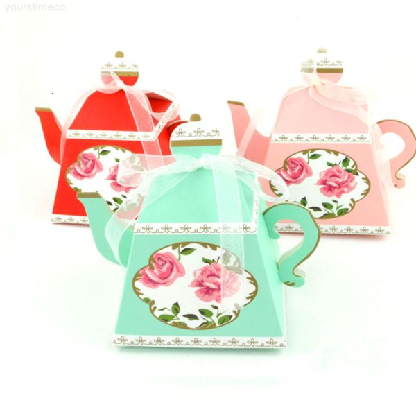 

tea candy 50 pcs teapot royal afternoon cookies gift box wedding party favors boxes
