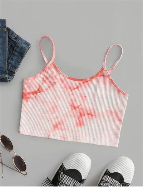 

2020 женская галстука краситель летние урожая вершины женские женские жилеты без рукавов танк колец рубашки camis жилет тонкий пляжные топы, White