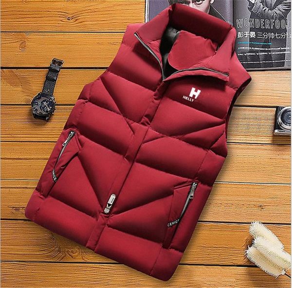 

designers winter hh letters men's cotton-padded vest coats zipper fashion male brand outdoor warm cotton wadded vest jackets -4xl e120, White