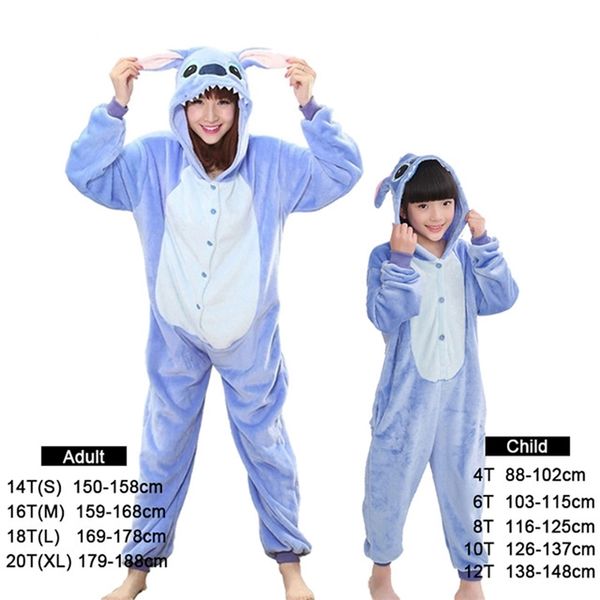 

family matching kigurumi pyjamas set winter family matching pajamas set new year's costumes kids nightwear sleepwear y200713, Blue