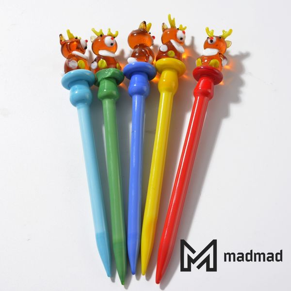 Cartoon Smoking Glass dabber Fit Quartz Banger Nail Colorful Borosilicato alto per Bong Pipe Oil Wax Rig