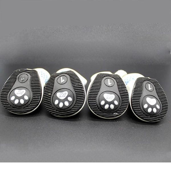 

2 pair pet winter warm shoes anti slip boots puppy cotton sneakers zipper paw protector walking boots fancy dress up jllres