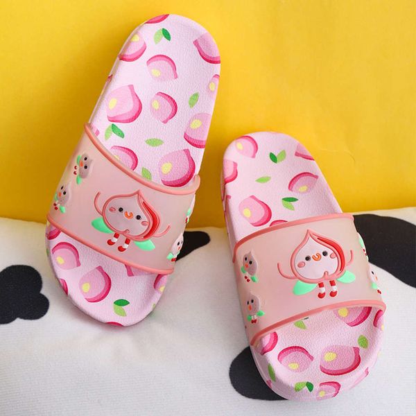 

fruit girls boys children's fashion new home indoor lovely cool slippers summeruyse, Black;red