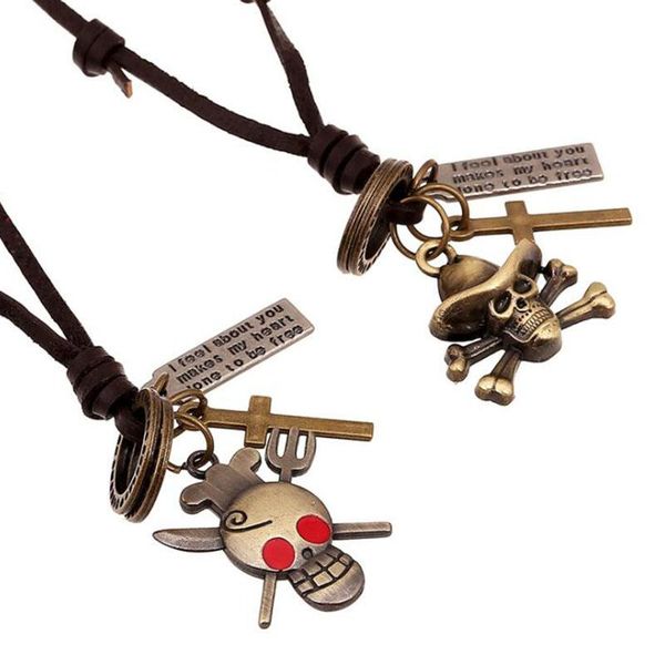 

pendant necklaces one piece punk skull viking necklace handmade gift for men women keyring fashion jewelry creative, Silver