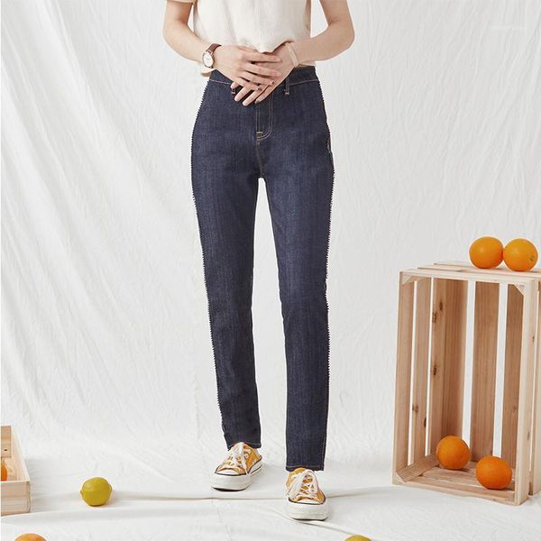 

fashion high waist pencil pants women jeans1, Blue