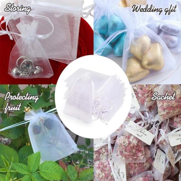 

gift wrap 50pcs tulle bags 7x9 9x12 10x15 13x18cm organza bag drawable jewelry packing pouches 21 color eugen gauze 5z1
