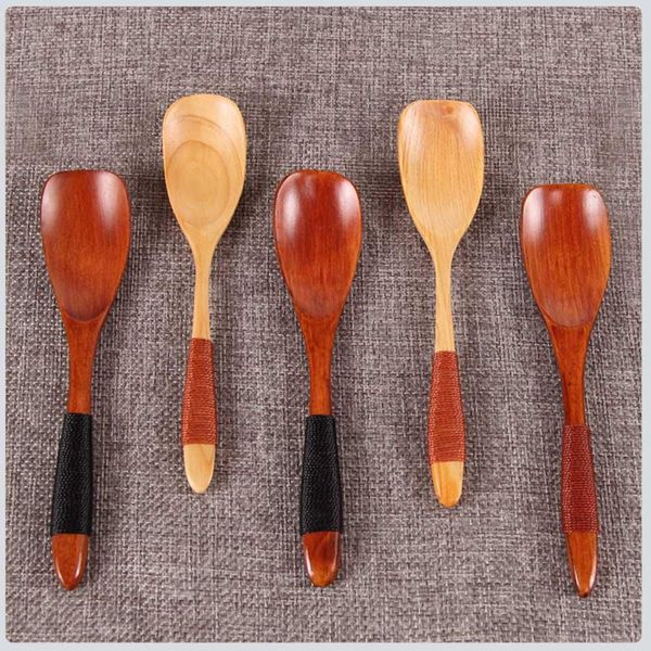 

wooden spoons long handled spoon kids spoon wood rice soup dessert spoon coffer tea mixing tableware h jlltdk