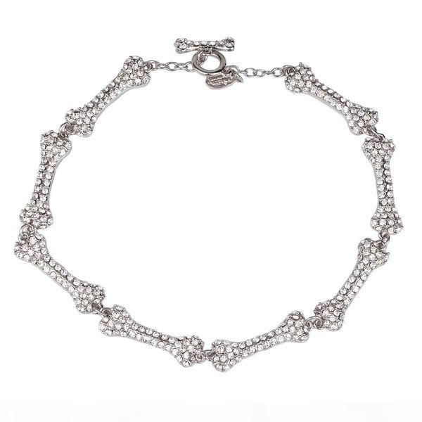 

Eight-section bone necklace full of diamonds flashing diamonds five-section bone Saturn necklace European and American punk