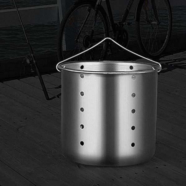 

stainless steel fishing bait trap cage feeder basket holder tackles