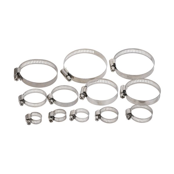 

hose clamp 304stainless steel fitting hoop clamp pipe camp factory engineering fastener hardware adjustable drive hose clamp fuel line, Golden;silver