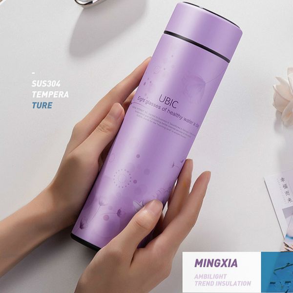 450ml Smart Display della temperatura Thermos in acciaio inox Vacuum Flask Mug Coffee Travel Sport Bottiglia d'acqua portatile Thermos Cup LJ201218