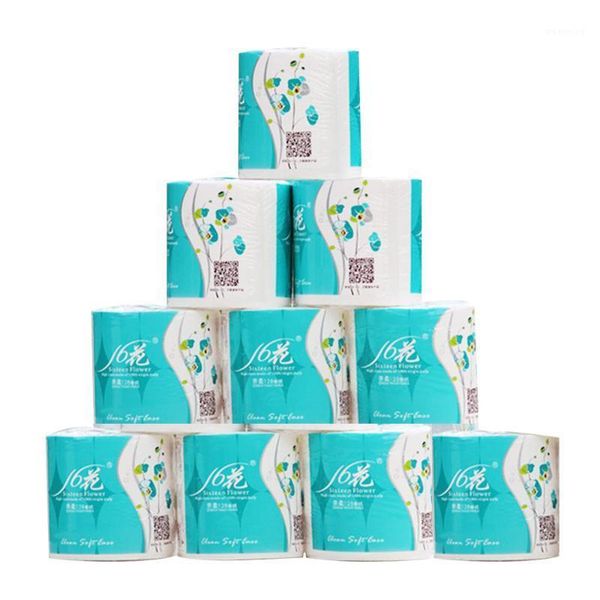 

10 rolls hollow replacement roll kitchen ultra strong toilet roll white soft 3 layers of napkin paper toilet paper tissue1