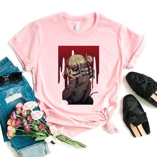 

women my hero academia t shirt anime toga himiko funny women tshirt female harajuku summer t-shirt fashion tees,drop ship, White