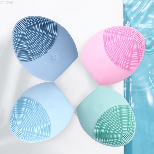 

light touch silicones electric facial cleaner deep cleaning exfoliating massage face brush skin care tool